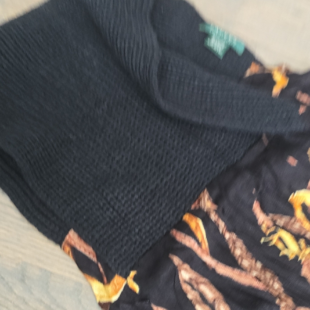 Ralph Lauren Black Knit Scarf - Picture 3 of 5